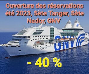 - 35 % Billet Bateau Maroc Sète Tanger, Sète Nador